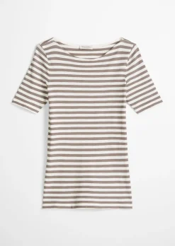 Gestreiftes T-Shirt slim aus Organic Cotton-Jersey