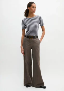 Gestreiftes T-Shirt slim aus Organic Cotton-Jersey