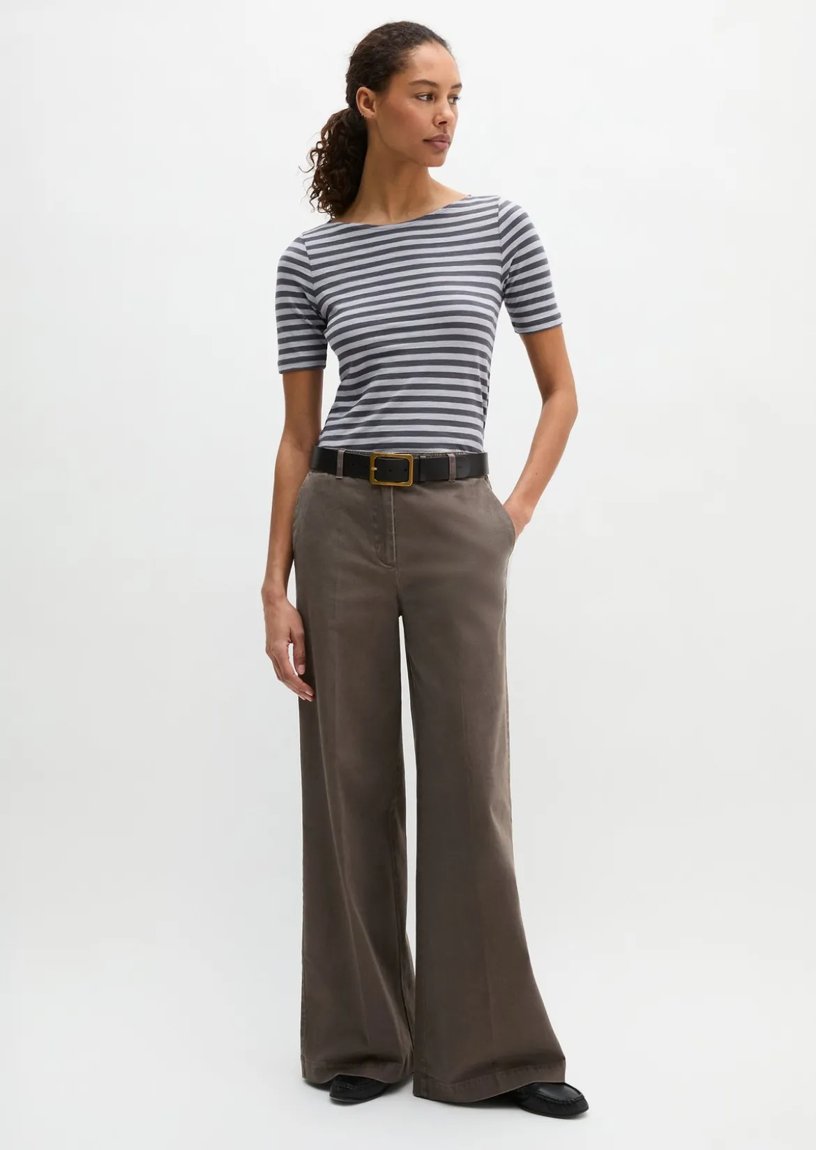 Gestreiftes T-Shirt slim aus Organic Cotton-Jersey