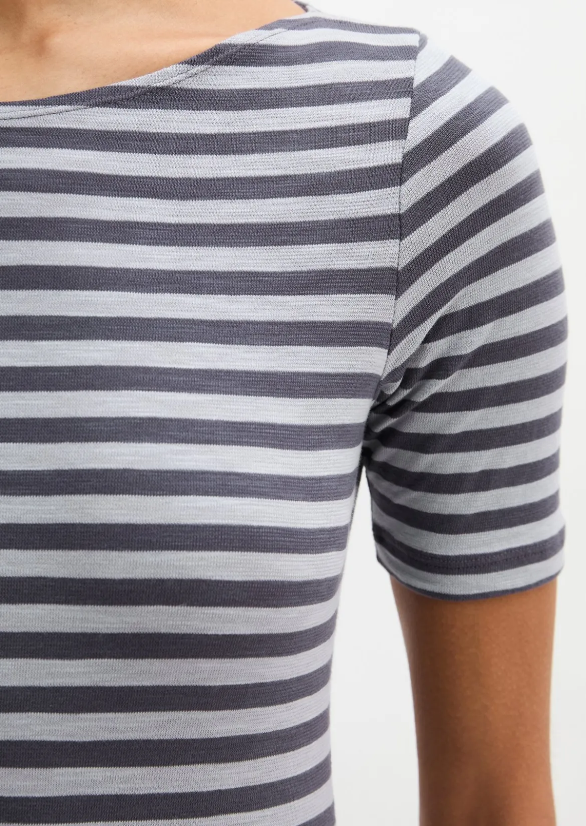 Gestreiftes T-Shirt slim aus Organic Cotton-Jersey