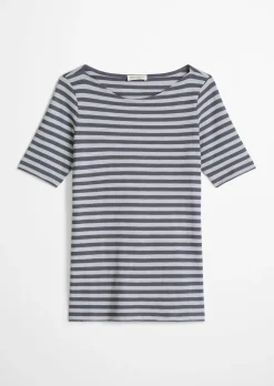 Gestreiftes T-Shirt slim aus Organic Cotton-Jersey