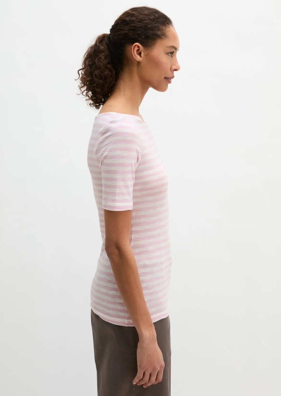 Gestreiftes T-Shirt slim aus Organic Cotton-Jersey