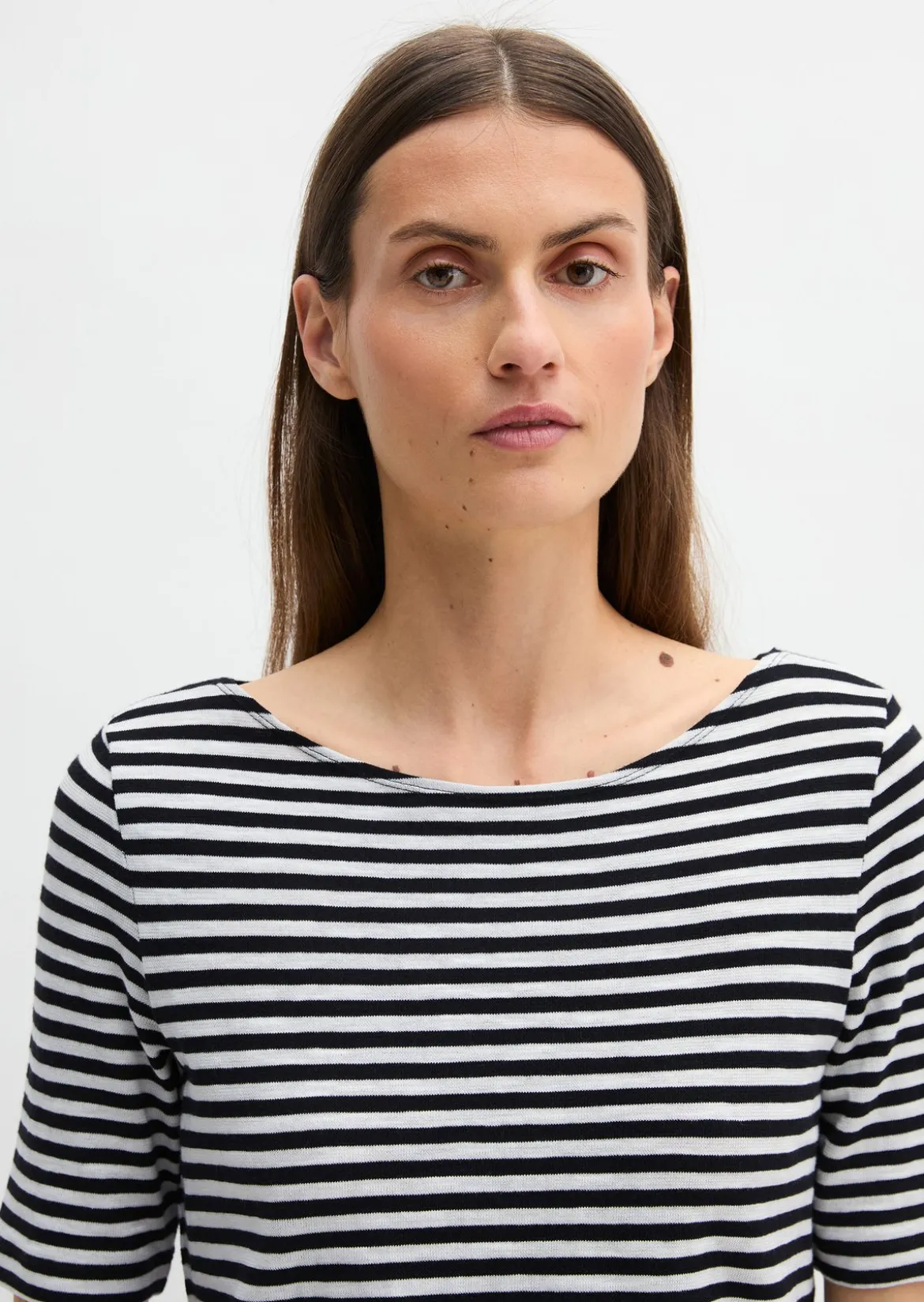 Gestreiftes T-Shirt slim aus Organic Cotton-Jersey