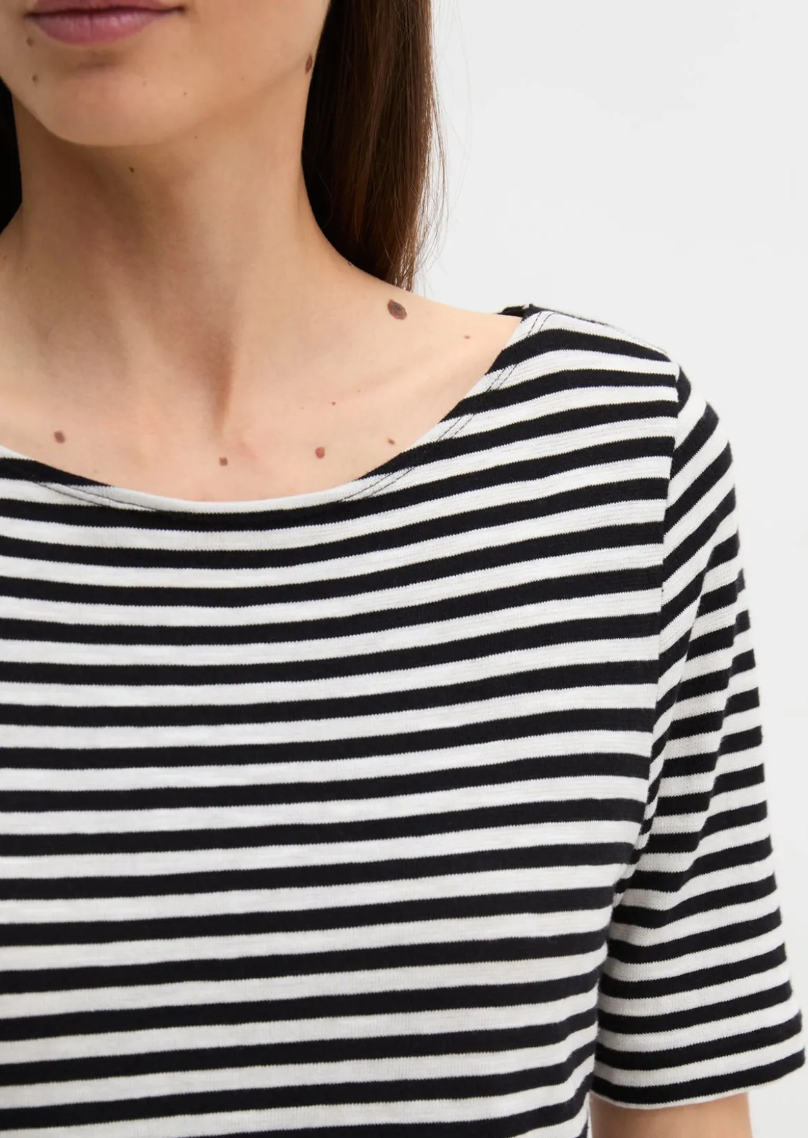 Gestreiftes T-Shirt slim aus Organic Cotton-Jersey
