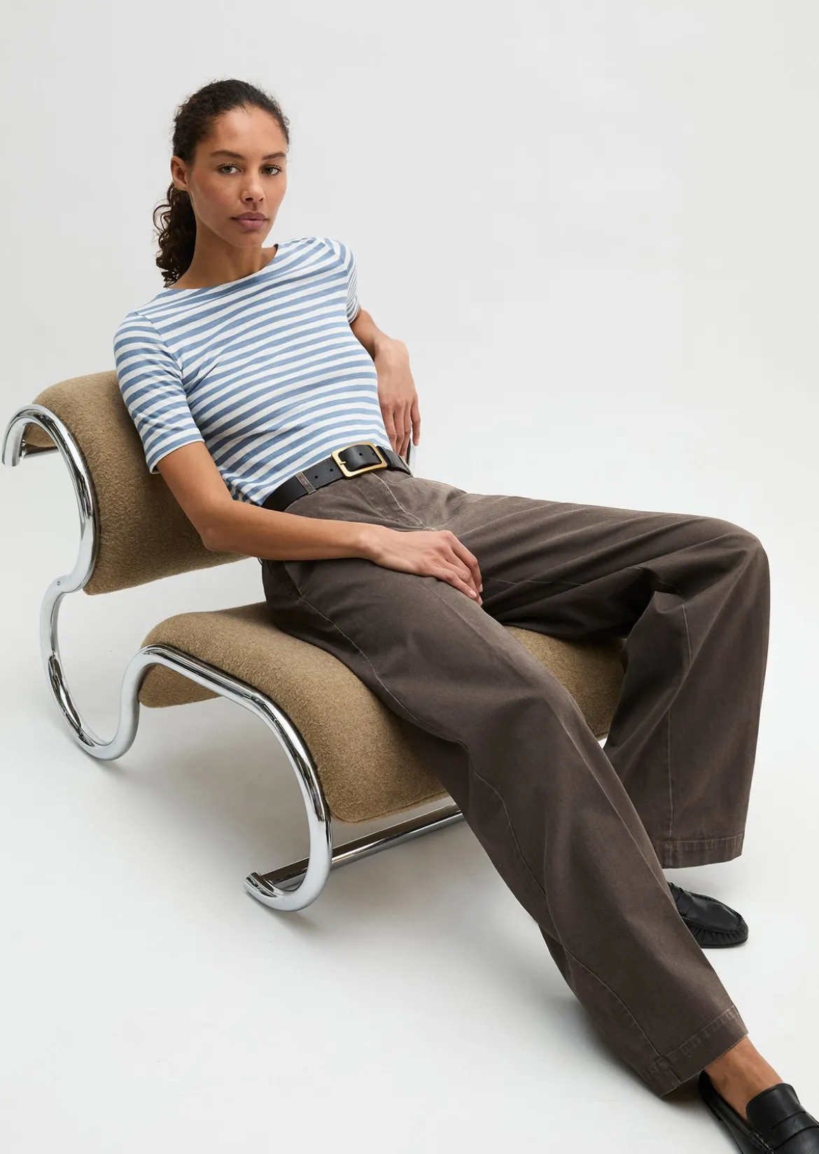 Gestreiftes T-Shirt slim aus Organic Cotton-Jersey
