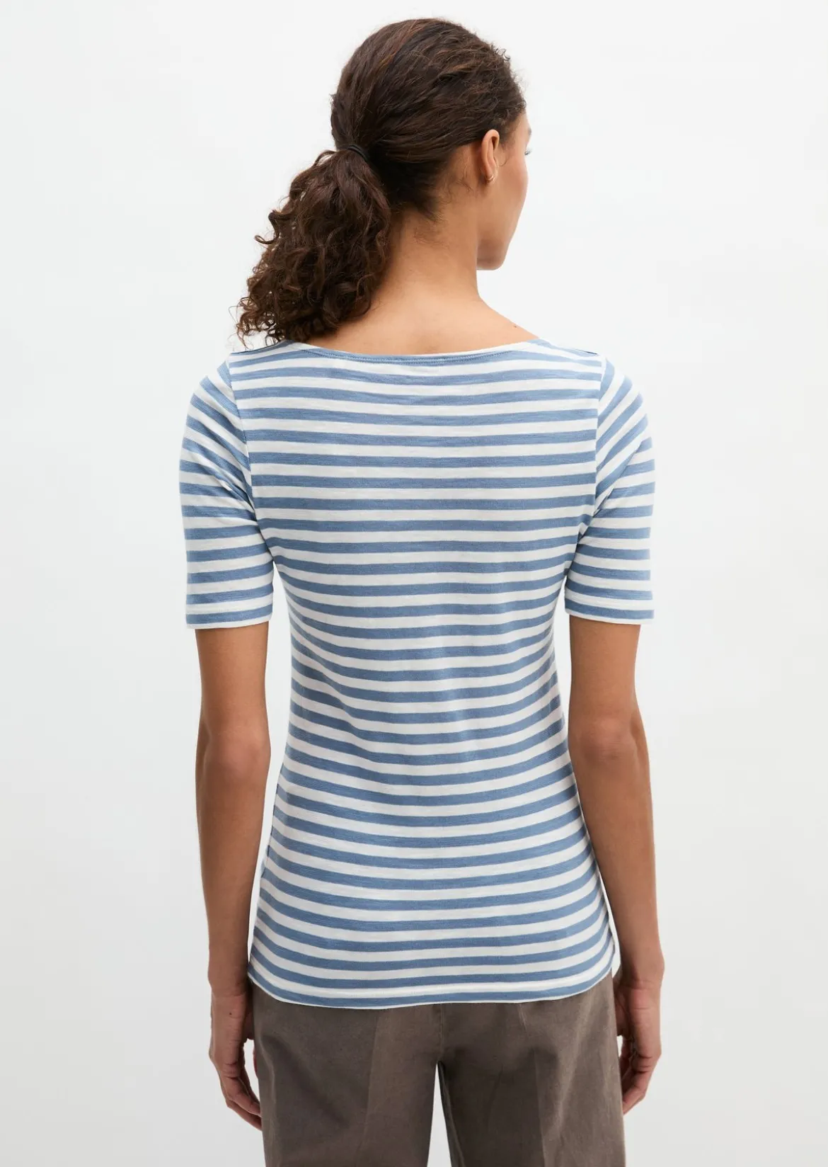 Gestreiftes T-Shirt slim aus Organic Cotton-Jersey