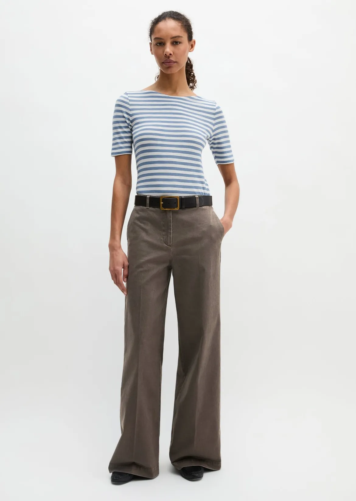 Gestreiftes T-Shirt slim aus Organic Cotton-Jersey