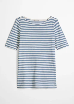 Gestreiftes T-Shirt slim aus Organic Cotton-Jersey