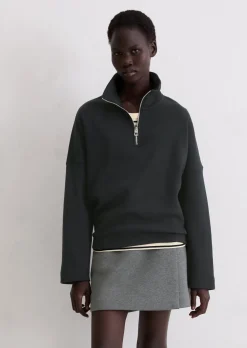 Half-Zip-Sweatshirt relaxed aus weichem Organic Cotton