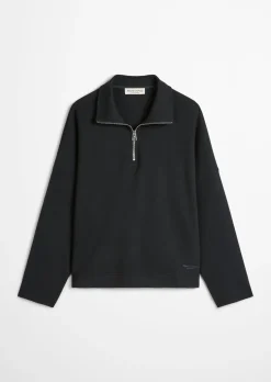 Half-Zip-Sweatshirt relaxed aus weichem Organic Cotton