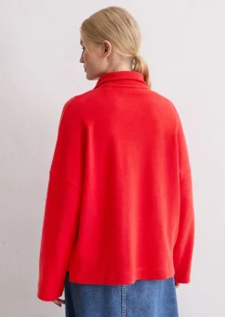 Half-Zip-Sweatshirt relaxed aus weichem Organic Cotton