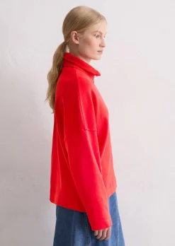 Half-Zip-Sweatshirt relaxed aus weichem Organic Cotton