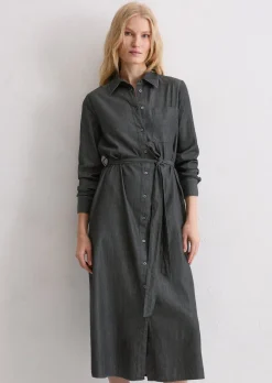 Hemdblusenkleid regular aus Baumwoll-Chambray