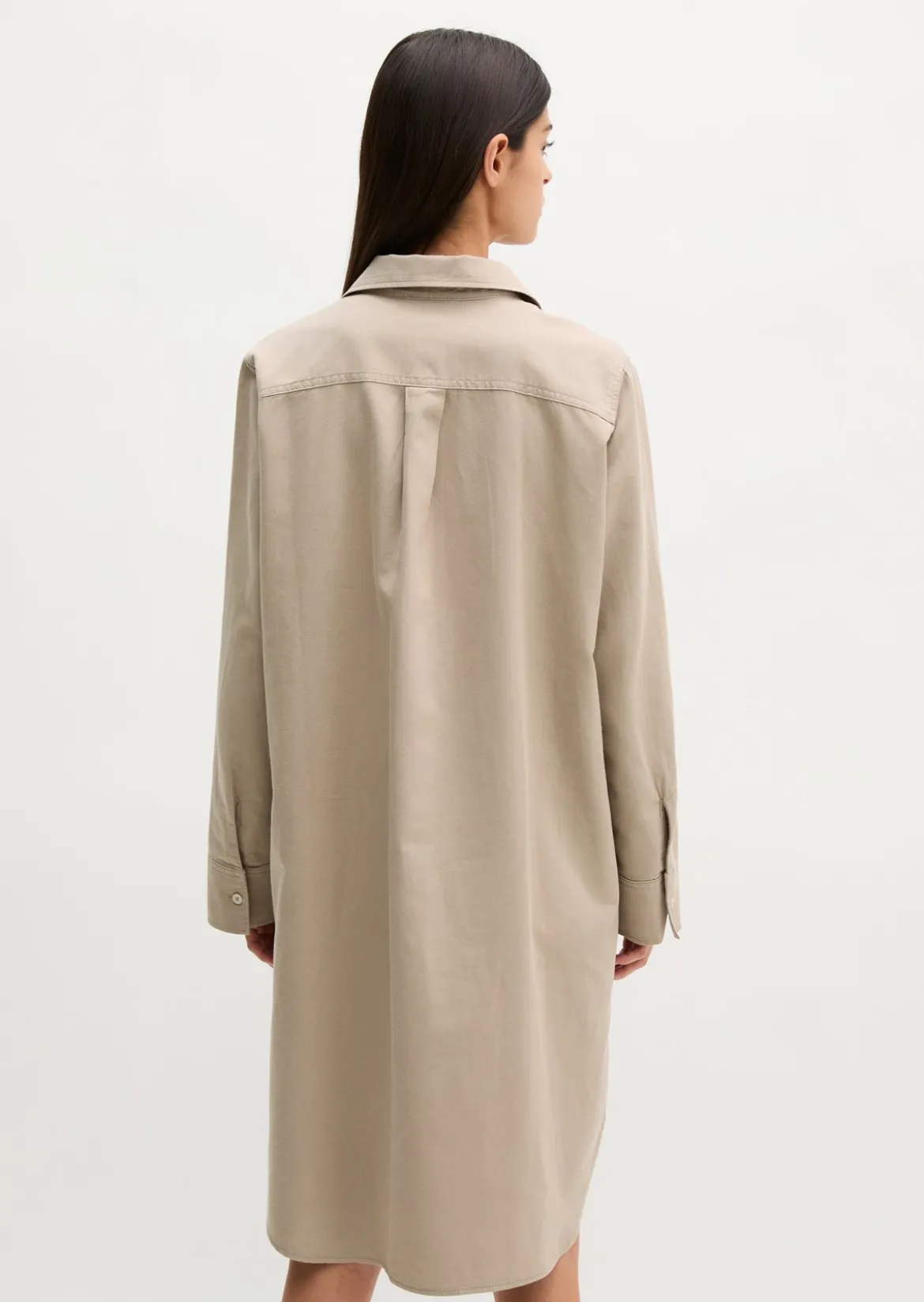 Hemdblusenkleid relaxed aus Organic-Cotton-Lyocell-Leinen-Mix