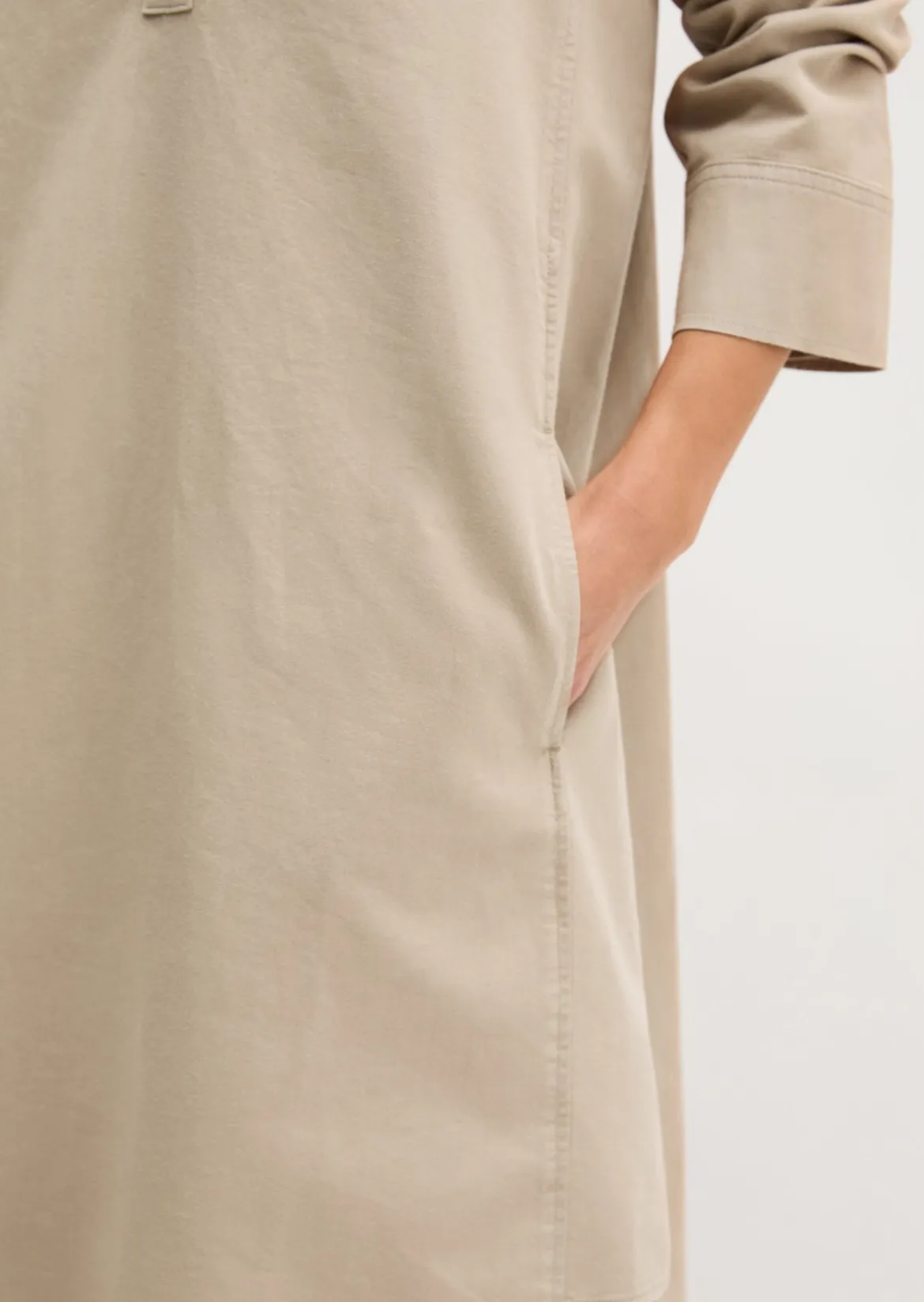 Hemdblusenkleid relaxed aus Organic-Cotton-Lyocell-Leinen-Mix
