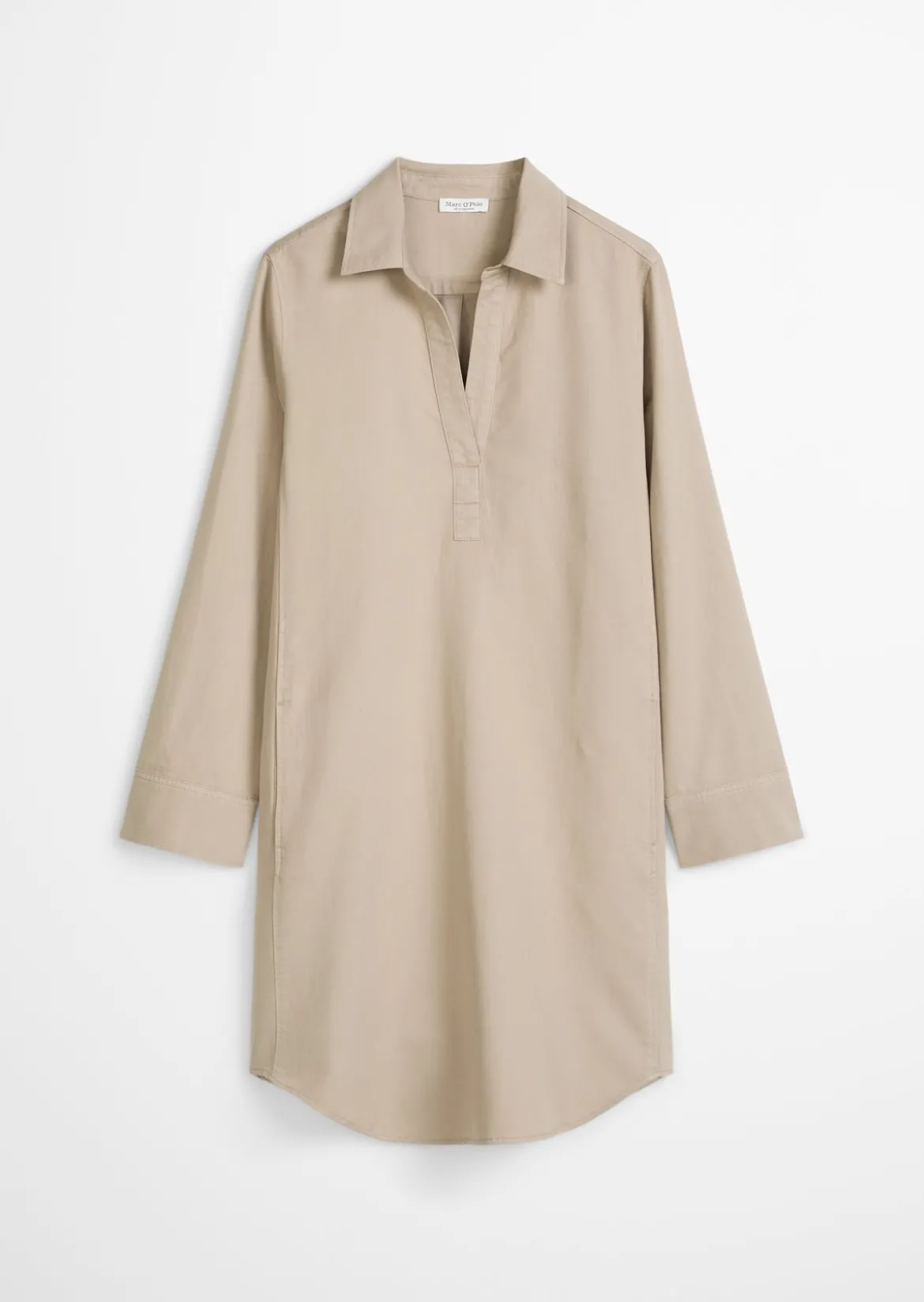 Hemdblusenkleid relaxed aus Organic-Cotton-Lyocell-Leinen-Mix