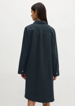 Hemdblusenkleid relaxed aus Organic-Cotton-Lyocell-Leinen-Mix