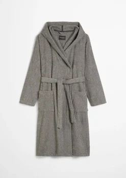 Herren-Bademantel Model Timeless Melange mit Kapuze