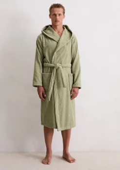Herren-Bademantel Model Timeless Melange mit Kapuze
