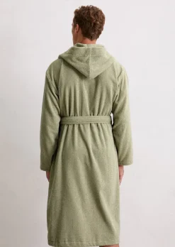 Herren-Bademantel Model Timeless Melange mit Kapuze