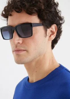 Herren-Sonnenbrille in moderner rechteckiger Form