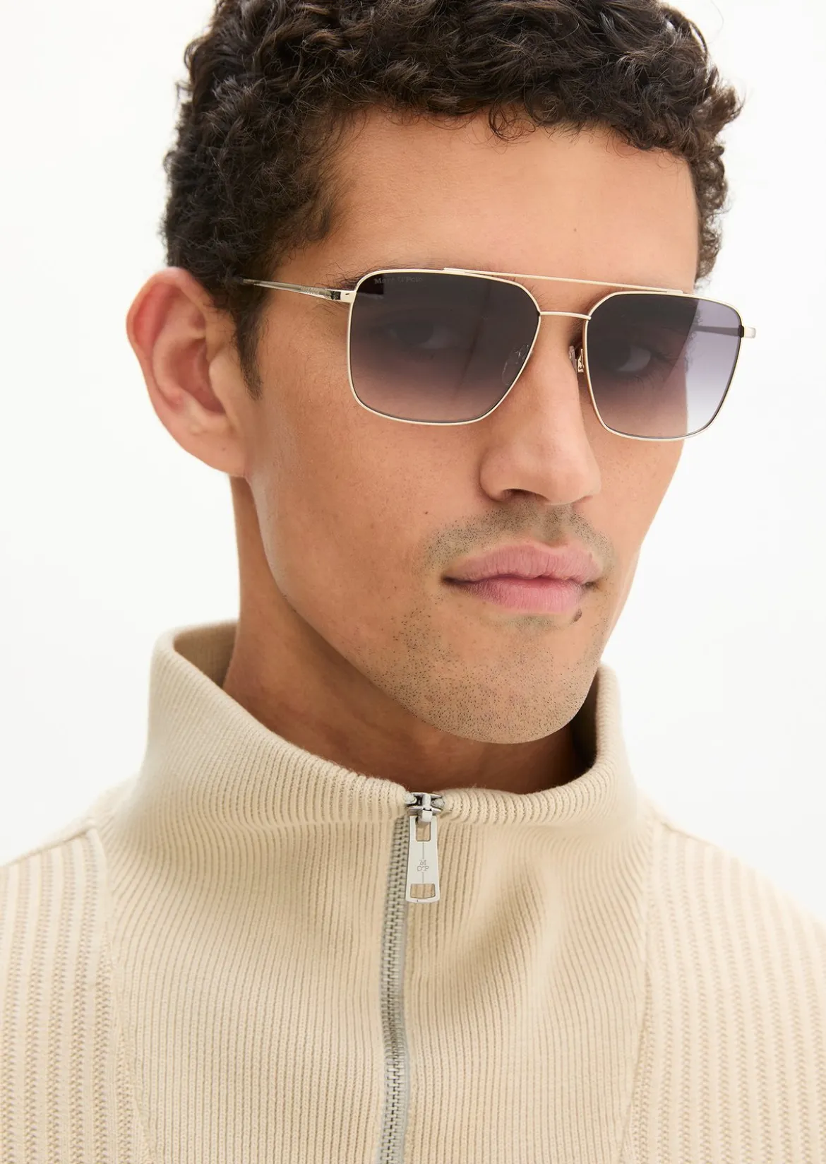 Herren-Sonnenbrille mit Metallrahmen
