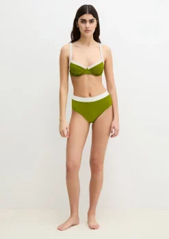 High-Waist Bikini-Slip aus recyceltem Material