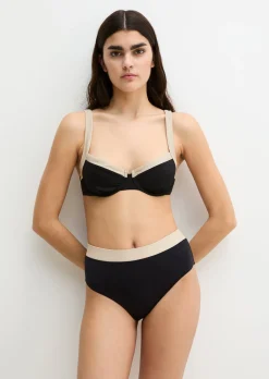 High-Waist Bikini-Slip aus recyceltem Material