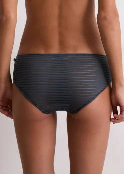Hipster-Panty mit Streifen-Struktur