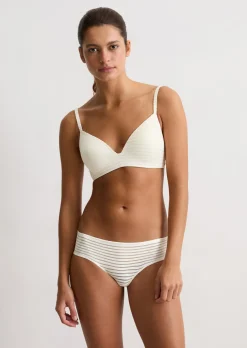 Hipster-Panty mit Streifen-Struktur