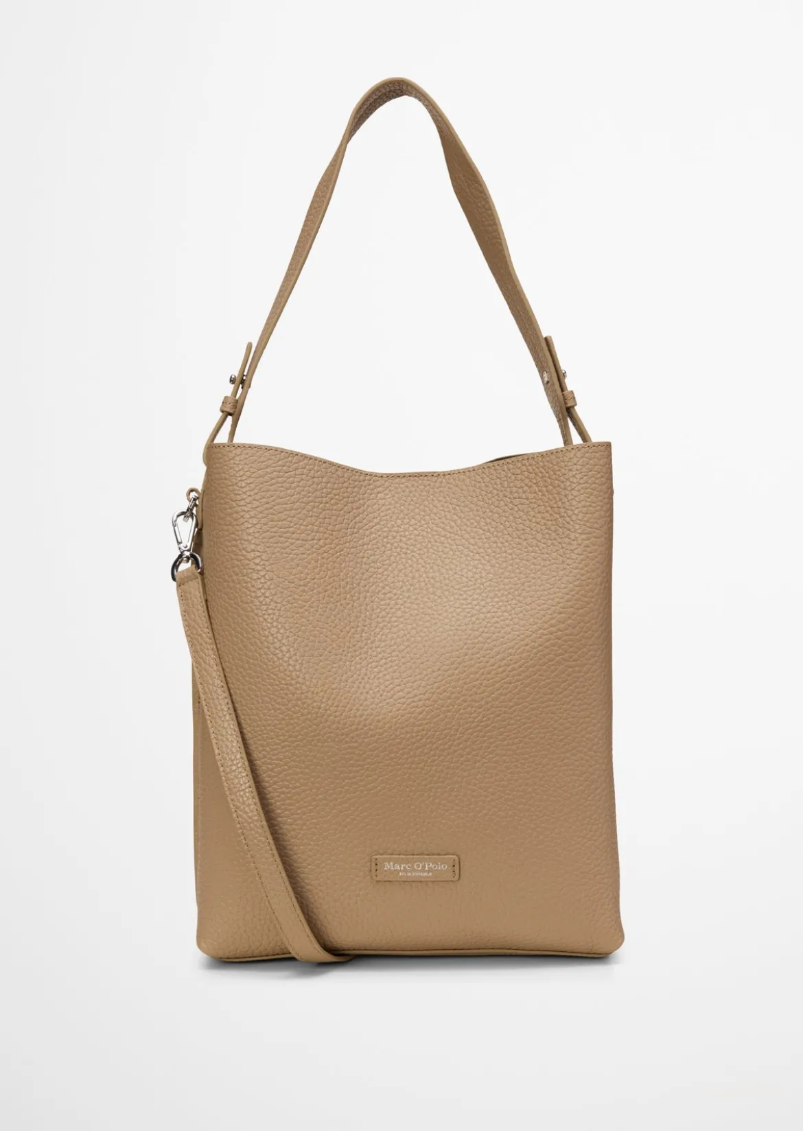 Hobo Bag medium aus genarbtem Rindleder