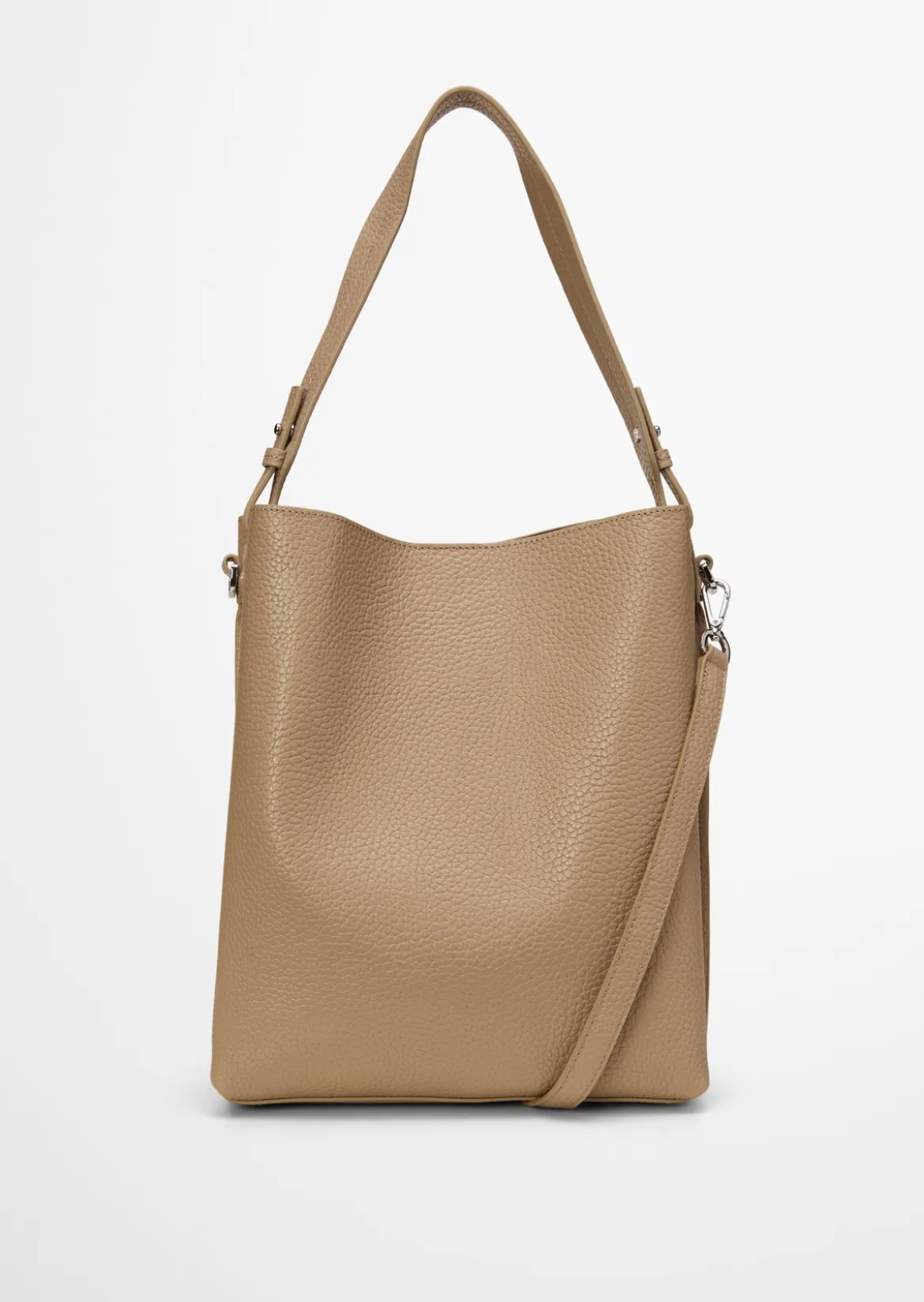 Hobo Bag medium aus genarbtem Rindleder