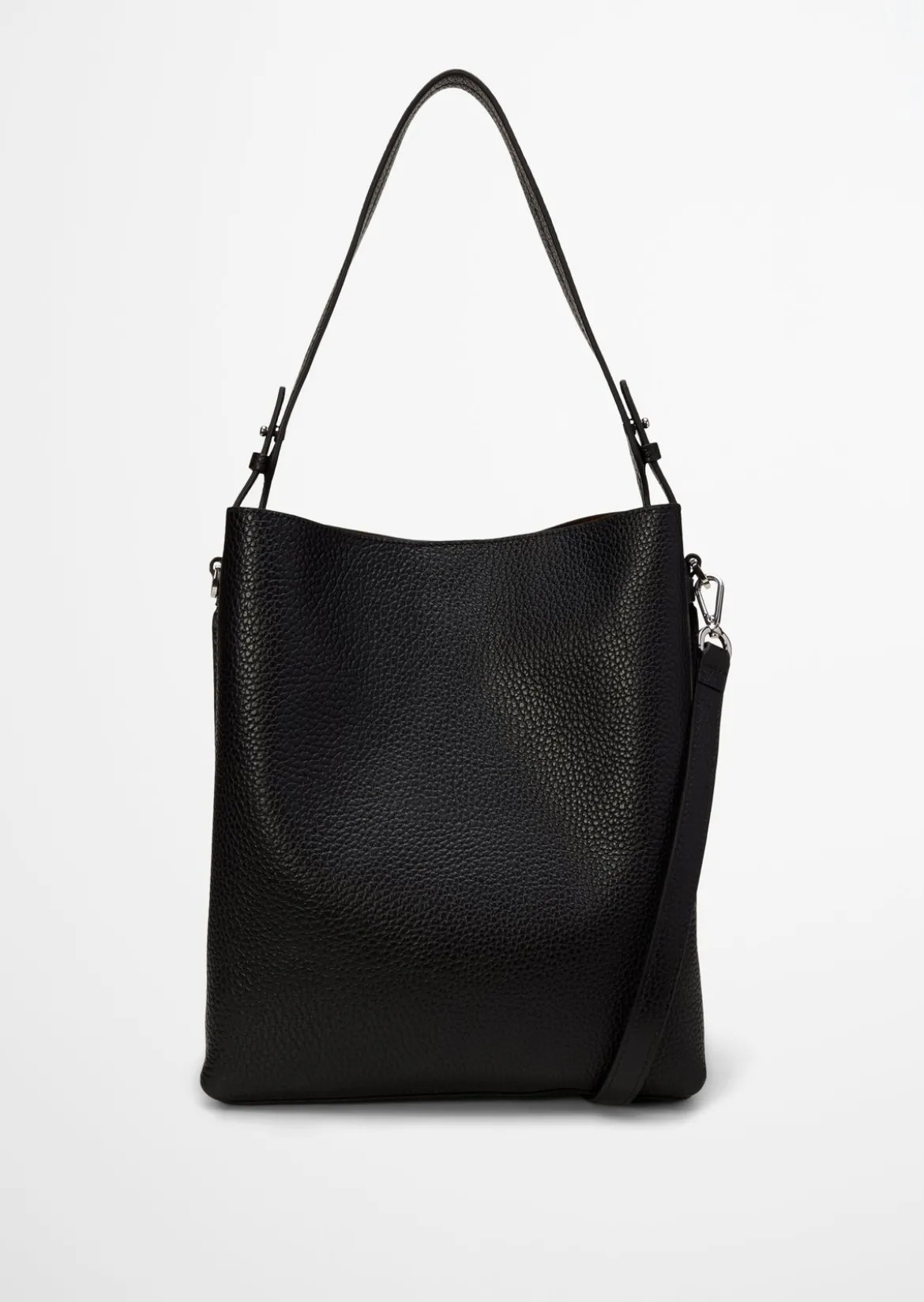 Hobo Bag medium aus genarbtem Rindleder