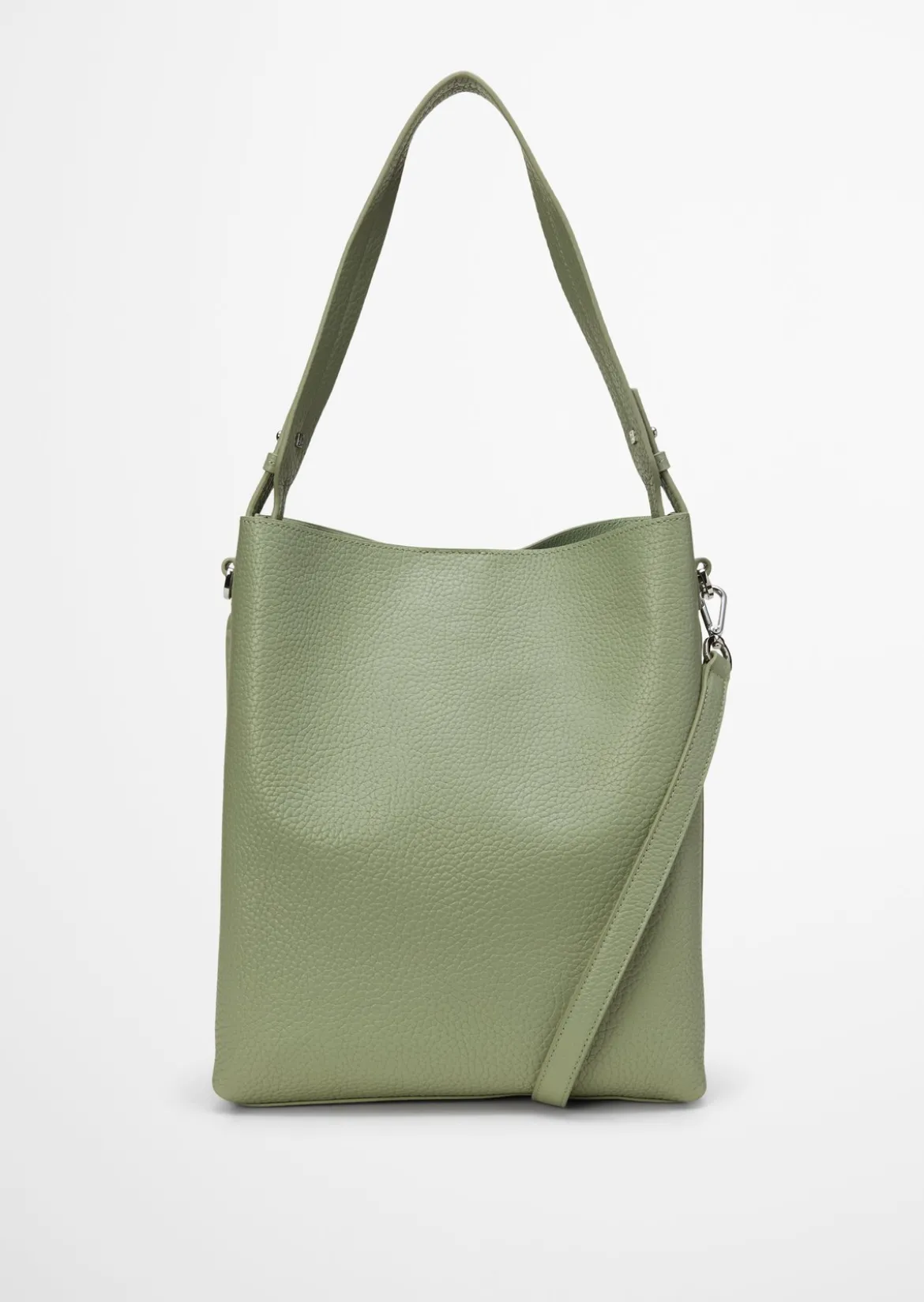 Hobo Bag medium aus genarbtem Rindleder