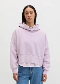 Hoodie relaxed garment-dyed mit recycelter Baumwolle