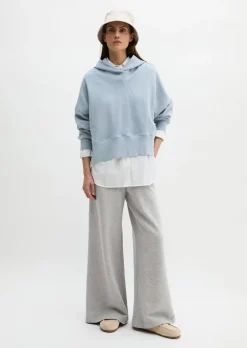 Hoodie relaxed garment-dyed mit recycelter Baumwolle