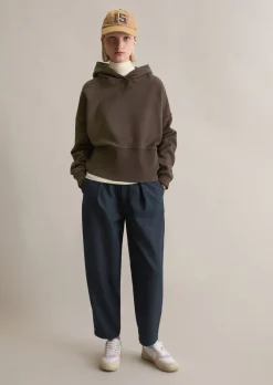 Hoodie relaxed mit breitem Rippbund
