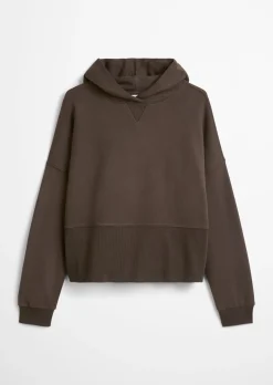 Hoodie relaxed mit breitem Rippbund