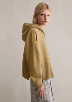 Hoodie relaxed mit breitem Rippbund