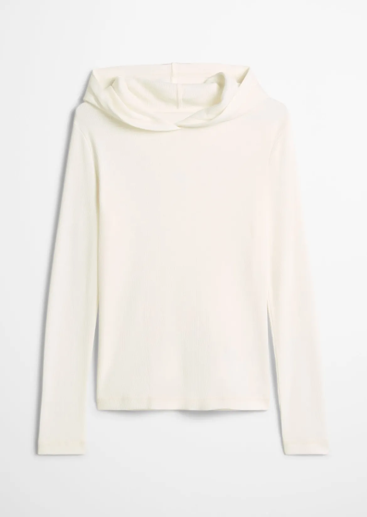Hoodie-Longsleeve slim aus softem Bio-Baumwolle-Modal-Stretch-Jersey