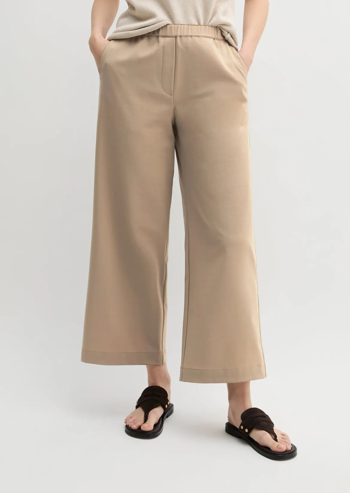 Hose im Culotte-Stil aus Schurwolle-Mix