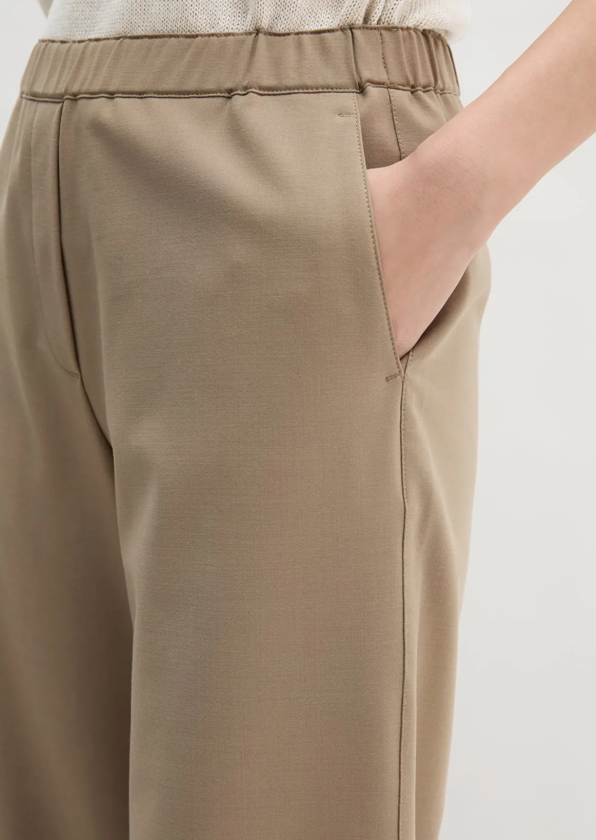 Hose im Culotte-Stil aus Schurwolle-Mix