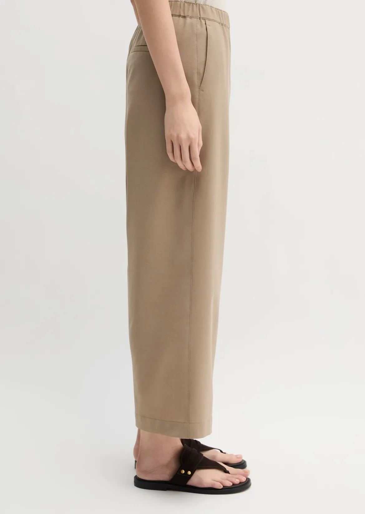 Hose im Culotte-Stil aus Schurwolle-Mix