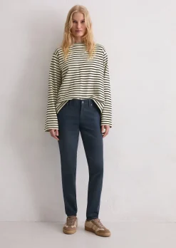 Hose Model Alby slim aus Smooth Sateen Stretch