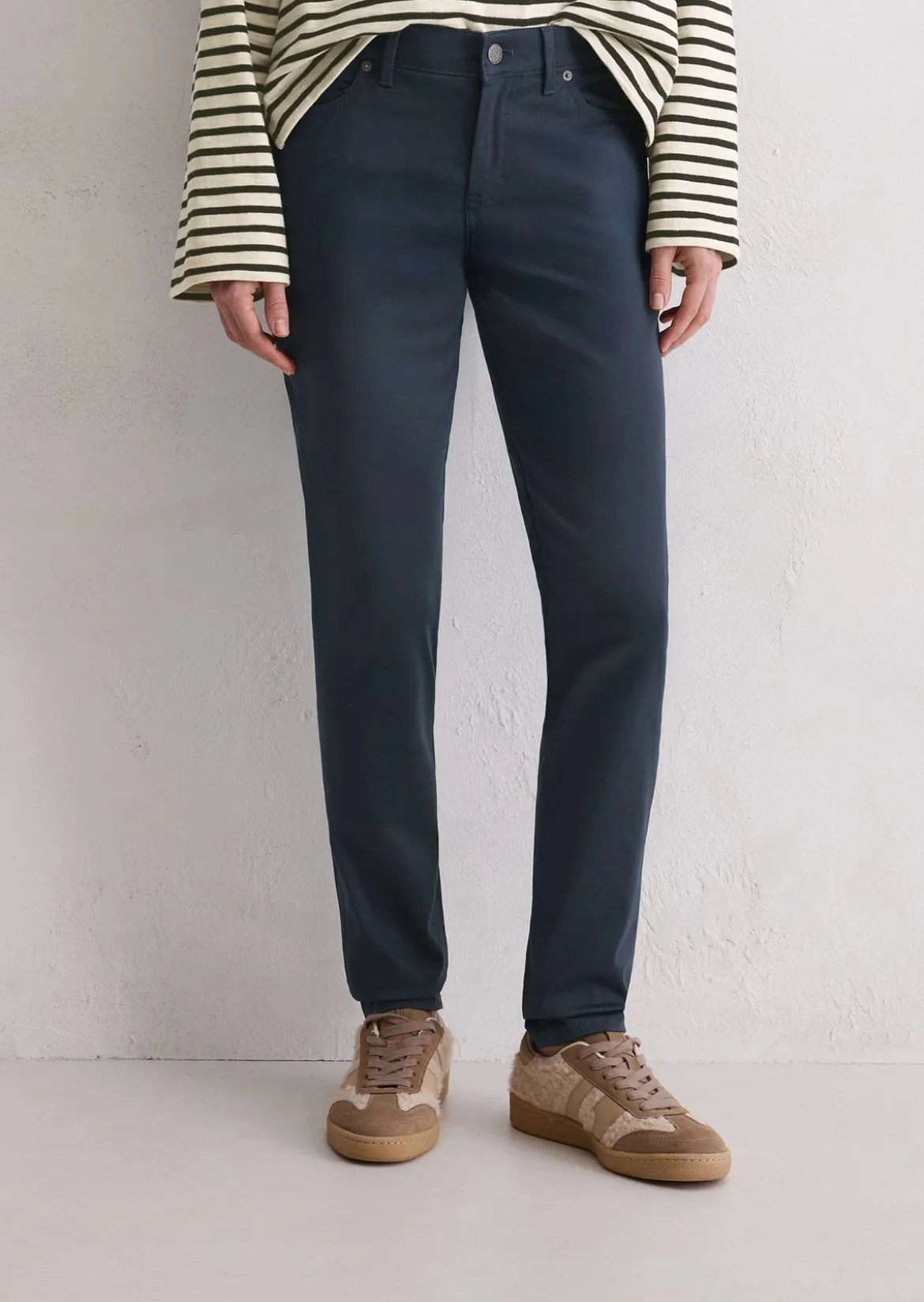 Hose Model Alby slim aus Smooth Sateen Stretch