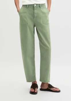Hose Model Lara barrel cropped aus Organic Cotton Stretch