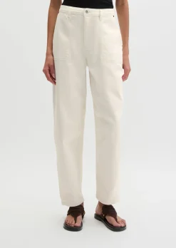 Hose Model Lara barrel cropped aus Organic Cotton Stretch