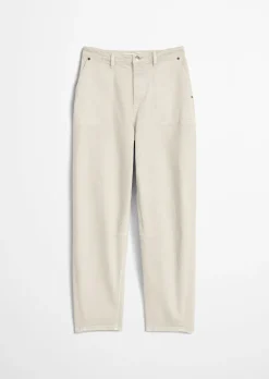 Hose Model Lara barrel cropped aus Organic Cotton Stretch