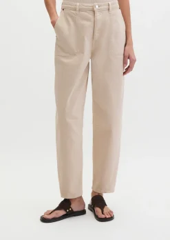 Hose Model Lara barrel cropped aus Organic Cotton Stretch