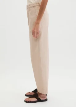 Hose Model Lara barrel cropped aus Organic Cotton Stretch